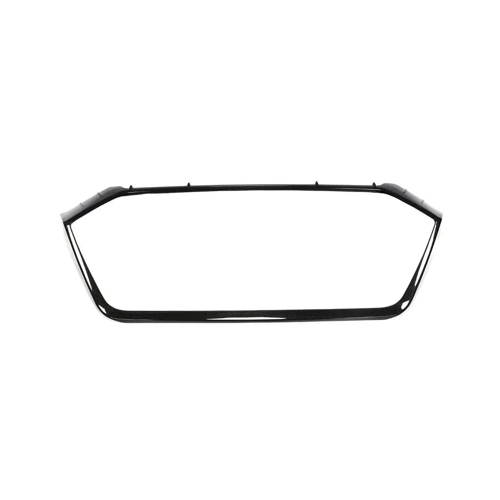 Pre-Preg carbon fibre grille insert for Audi RS6 showing weave