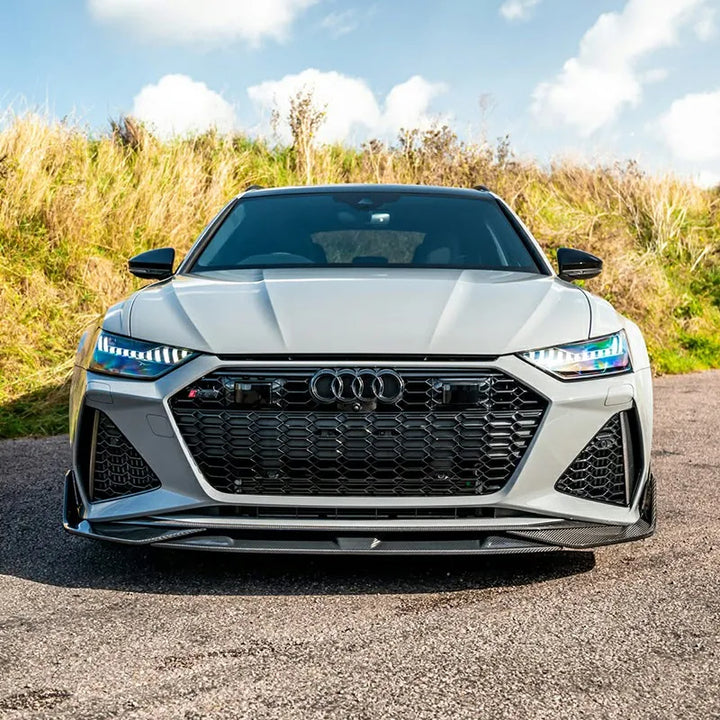 Audi RS7 C8 front bumper vent trim installed