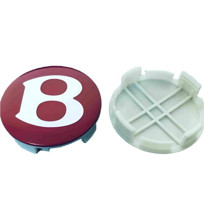 Set of 4 Bentley Alloy Wheel Centre Caps Red or Black - 68mm | AutoCap Solutions