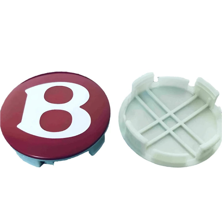 Set of 4 Bentley Alloy Wheel Centre Caps Red or Black - 68mm | AutoCap Solutions