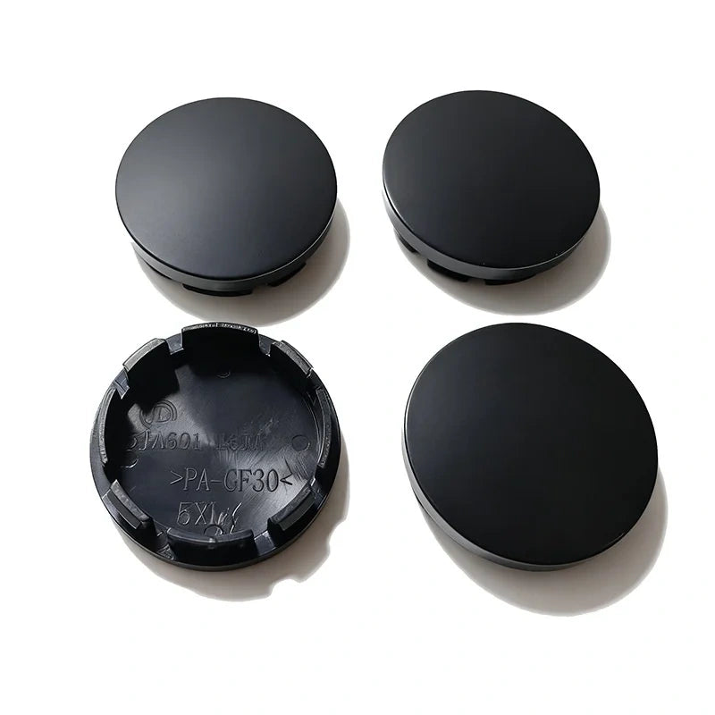 Universal black wheel centre caps 56mm set of 4