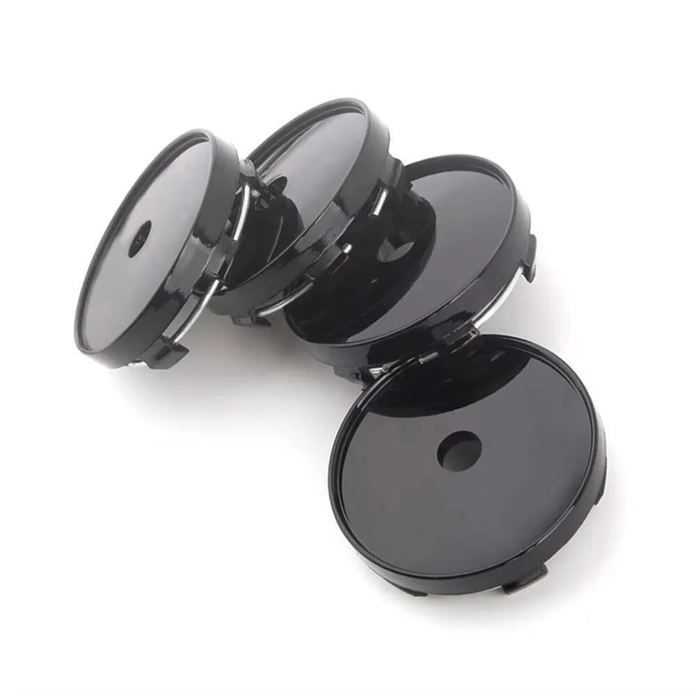 Black wheel centre cap 60mm badge sticker recess detail