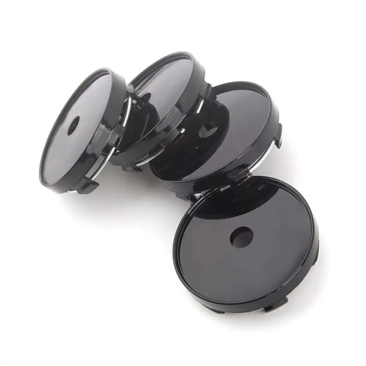 Black wheel centre cap 60mm badge sticker recess detail