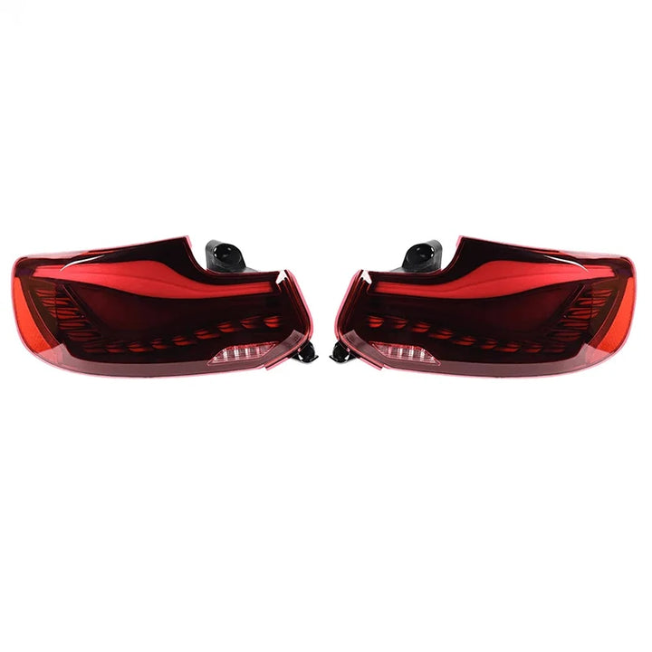 OLED red plug and play rear tail lights for BMW 2 Series M2 on a plain background