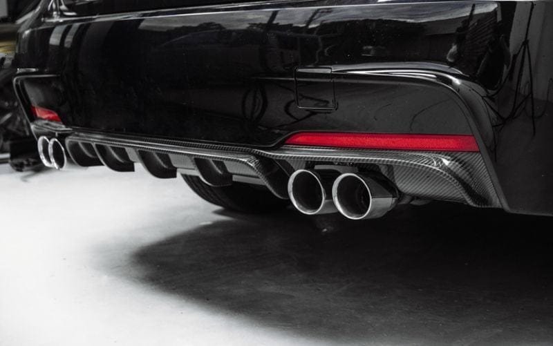 BMW 3 Series F30 F31 M Sport carbon fibre rear diffuser V3 quad exhaust