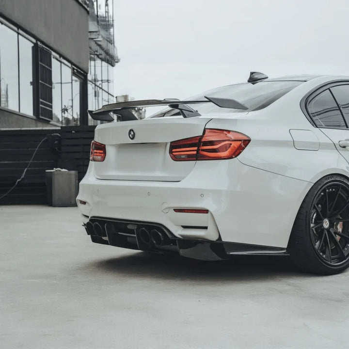 BMW 3 Series F30 LCI wing installed alternate shot