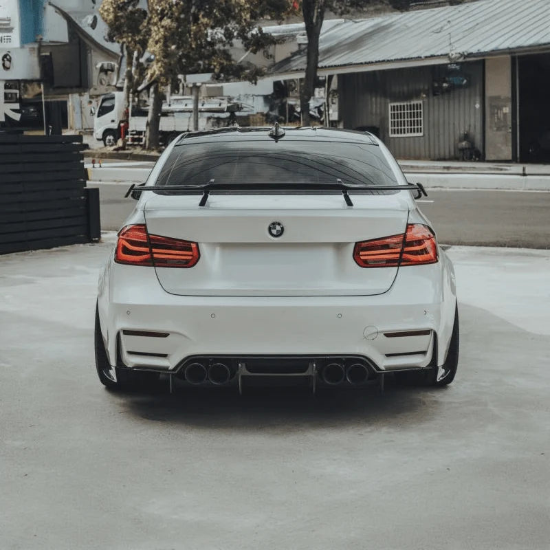 BMW 3 Series F30 LCI wing installed