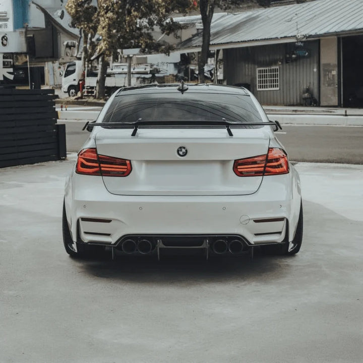 BMW 3 Series F30 LCI wing installed