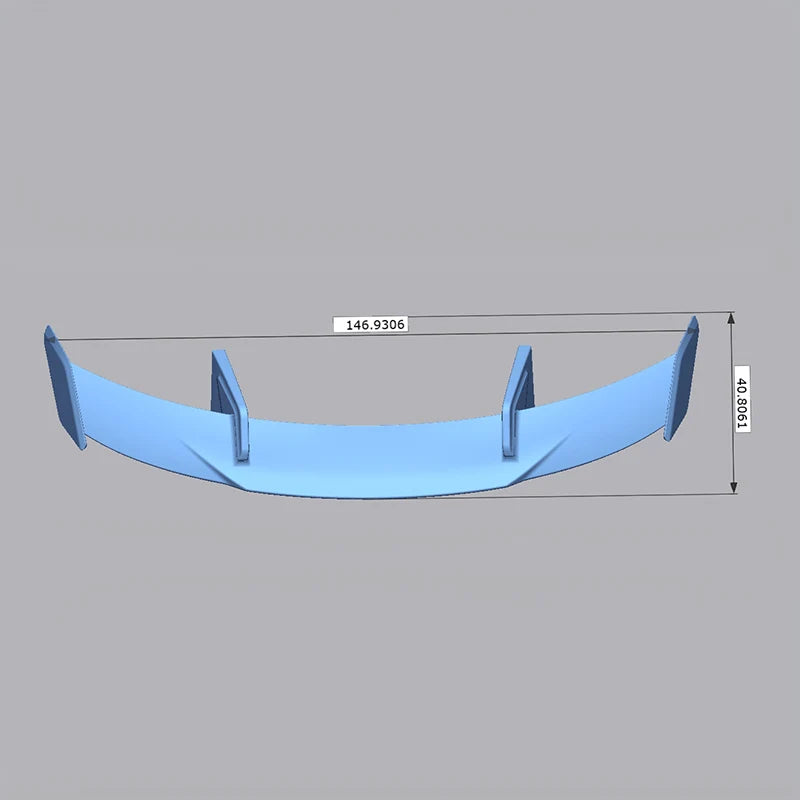 BMW 3 Series F30 dry carbon fibre rear wing spoiler showing dimensions length and width