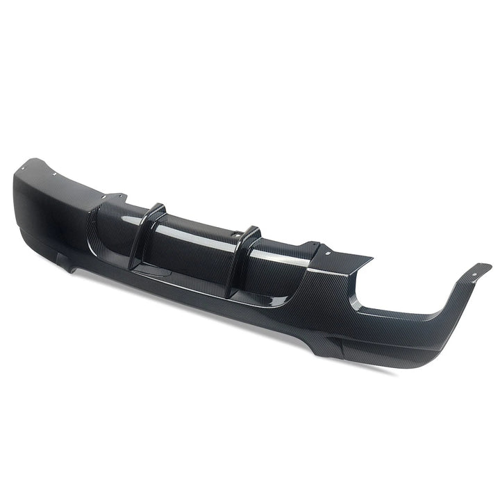 Carbon fibre look rear diffuser for BMW 3 Series E92 E93 dual left exit