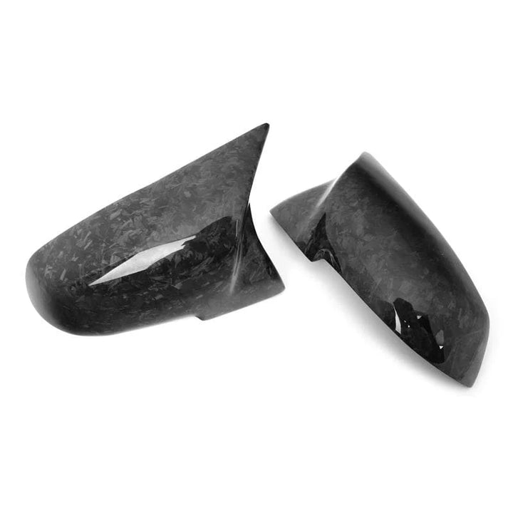 Pair of forged carbon fibre replacement mirror covers for BMW F20 F22 F30 F32 F87
