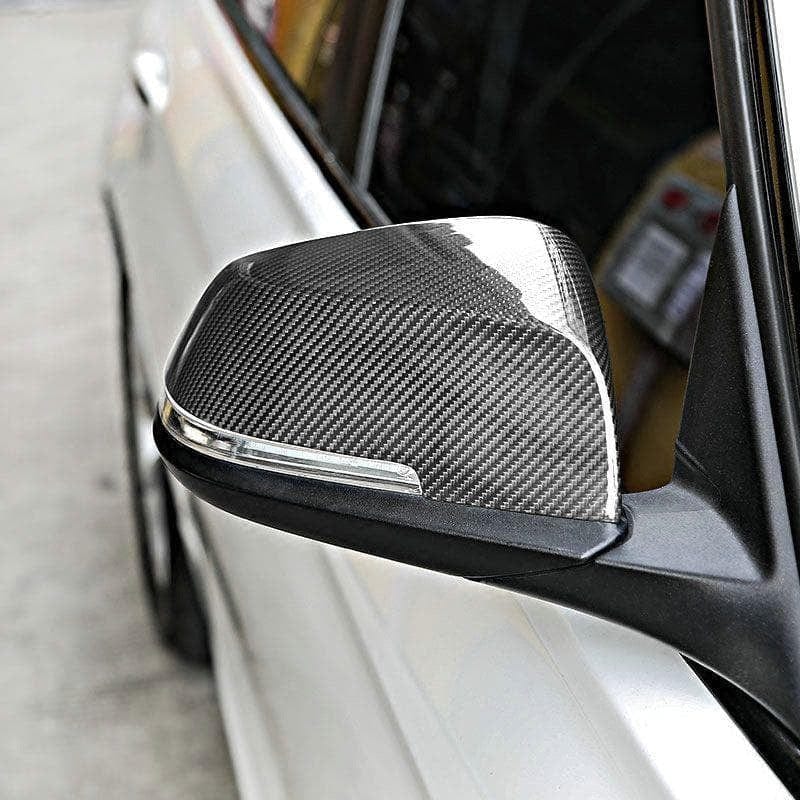 BMW F30 3 Series OEM style carbon fibre replacement mirror covers V2