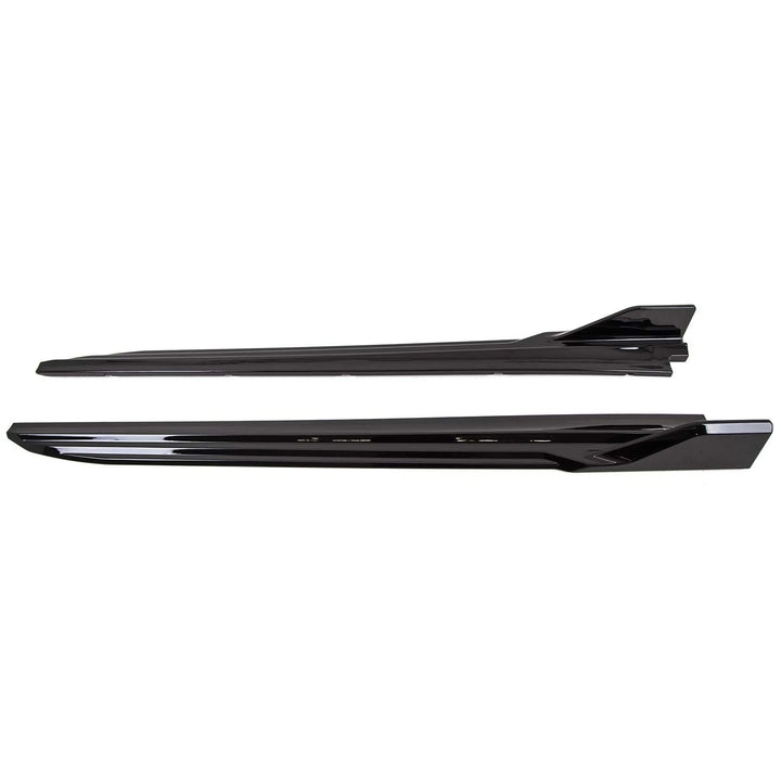 BMW X5 F15 gloss black side skirt extension blades detail