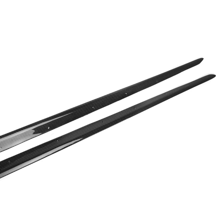 Carbon fibre side skirt for BMW F20 LCI M Sport showing weave