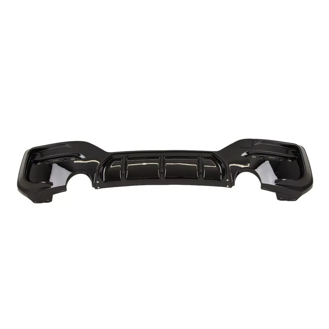 BMW F20 F21 LCI 1 Series M Sport gloss black rear diffuser V1 dual exhaust
