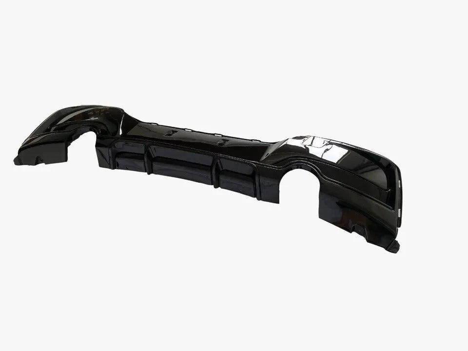 BMW F20 F21 Pre-LCI 1 Series M Sport gloss black rear diffuser V1 dual exhaust