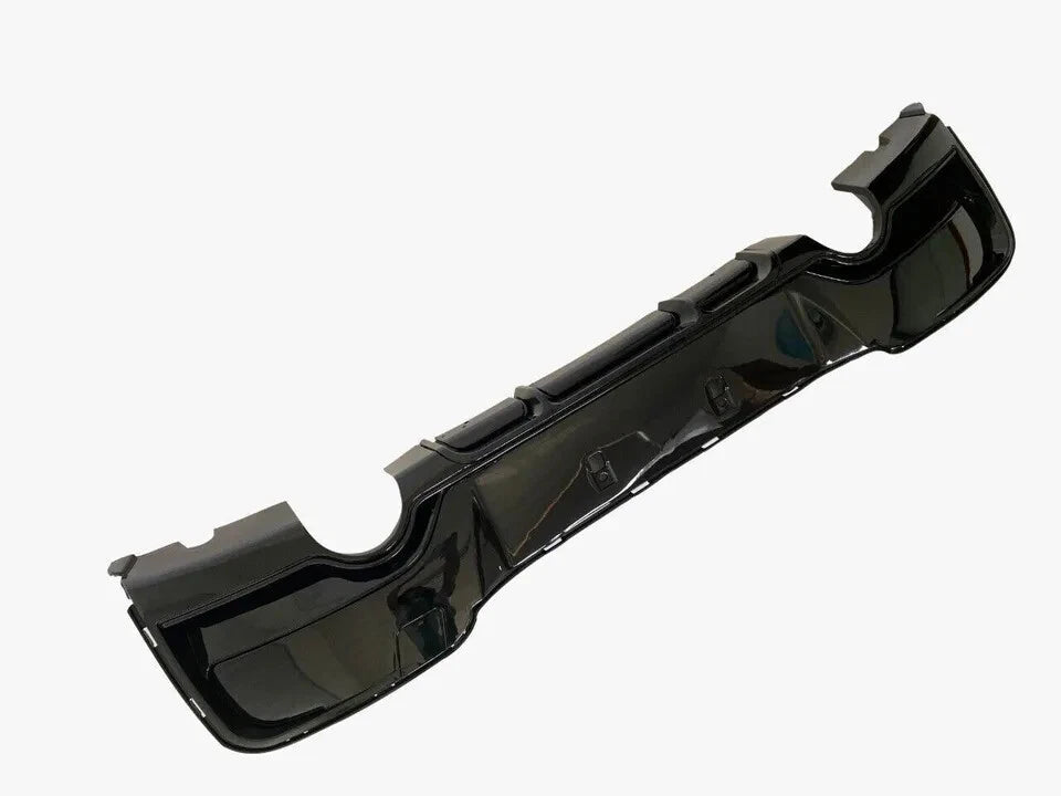 BMW F20 F21 Pre-LCI M Sport gloss black diffuser rear view one exit each side