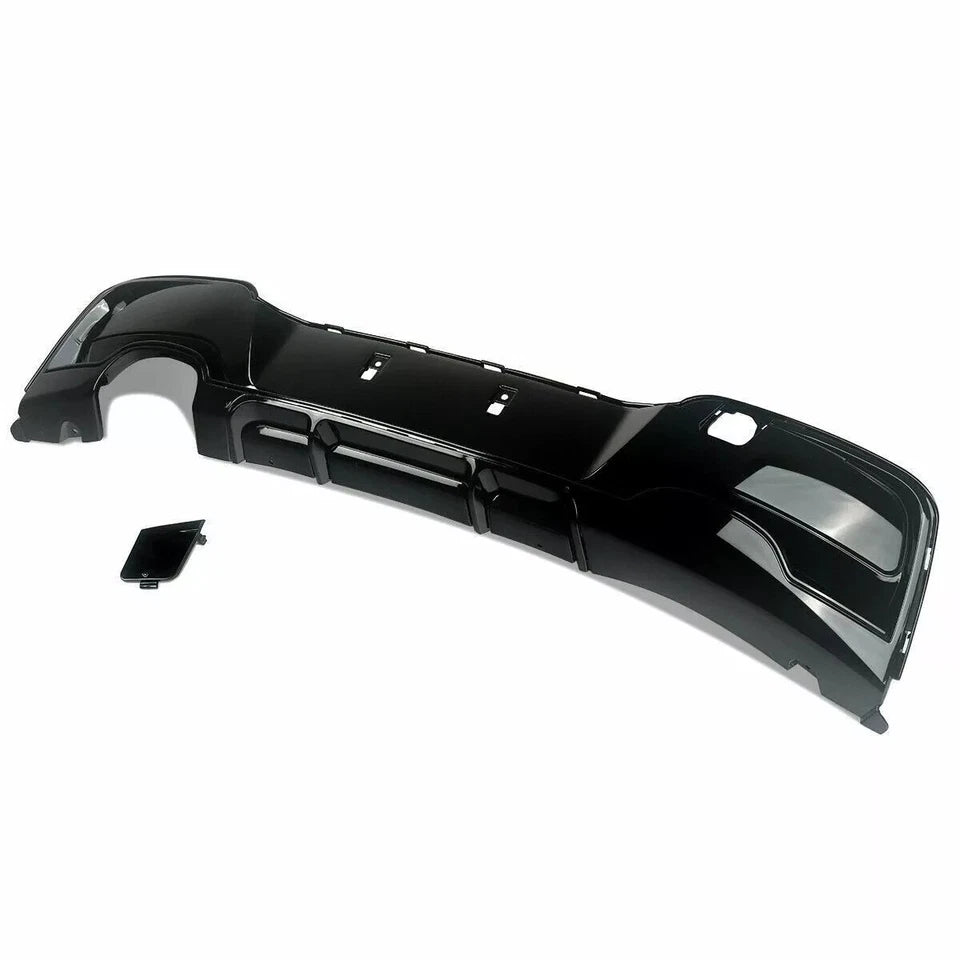 BMW F20 F21 Pre-LCI 1 Series M Sport gloss black rear diffuser V1 dual left exit