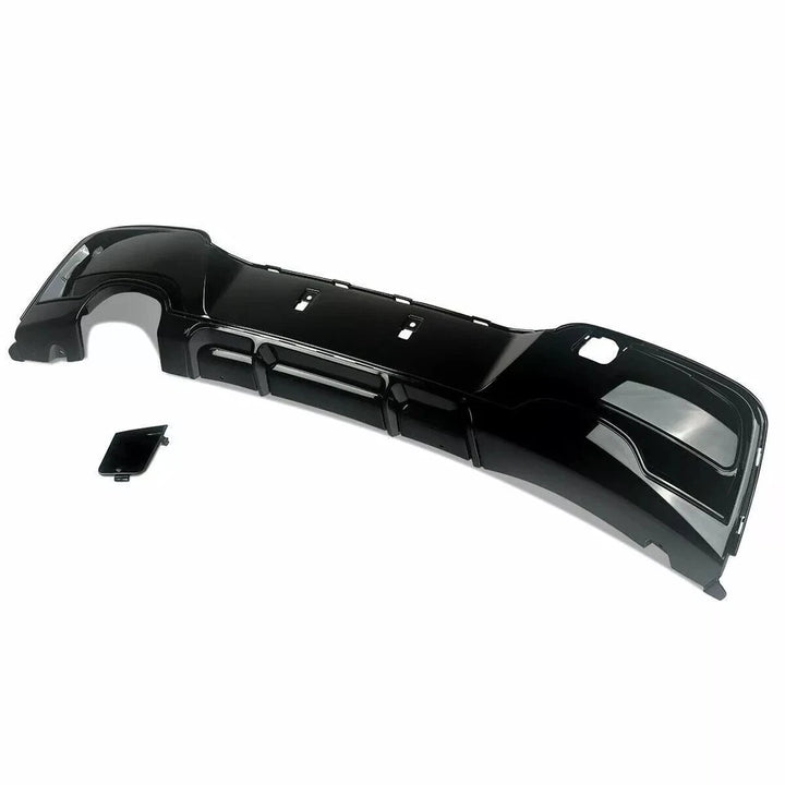 BMW F20 F21 Pre-LCI 1 Series M Sport gloss black rear diffuser V1 dual left exit