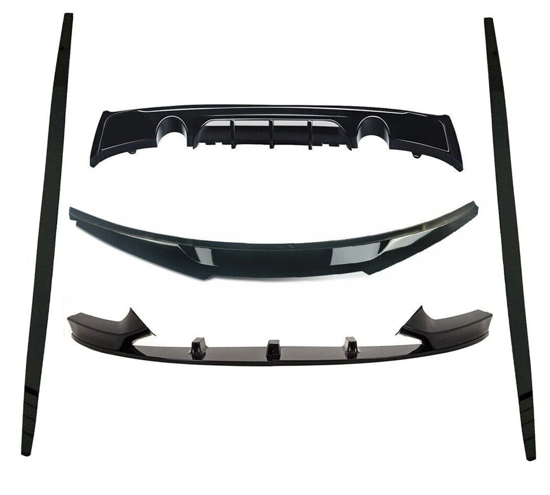 BMW F22 F23 gloss black body kit V1 dual exhaust
