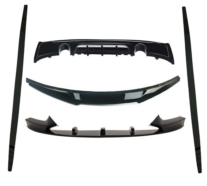 BMW F22 F23 gloss black body kit V1 dual exhaust