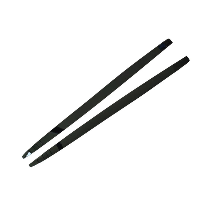 Gloss black front splitter side skirts and diffuser for BMW F22 M Sport