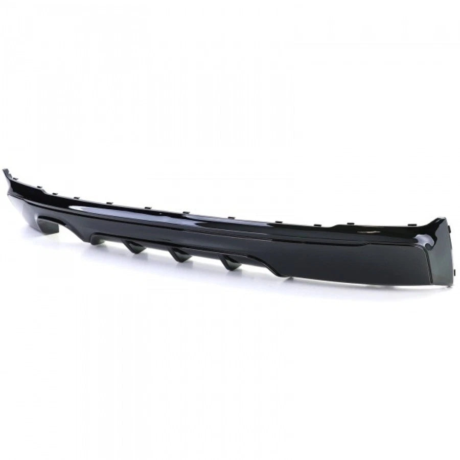 BMW F23 Convertible M Sport gloss black rear diffuser dual left exit angle shot