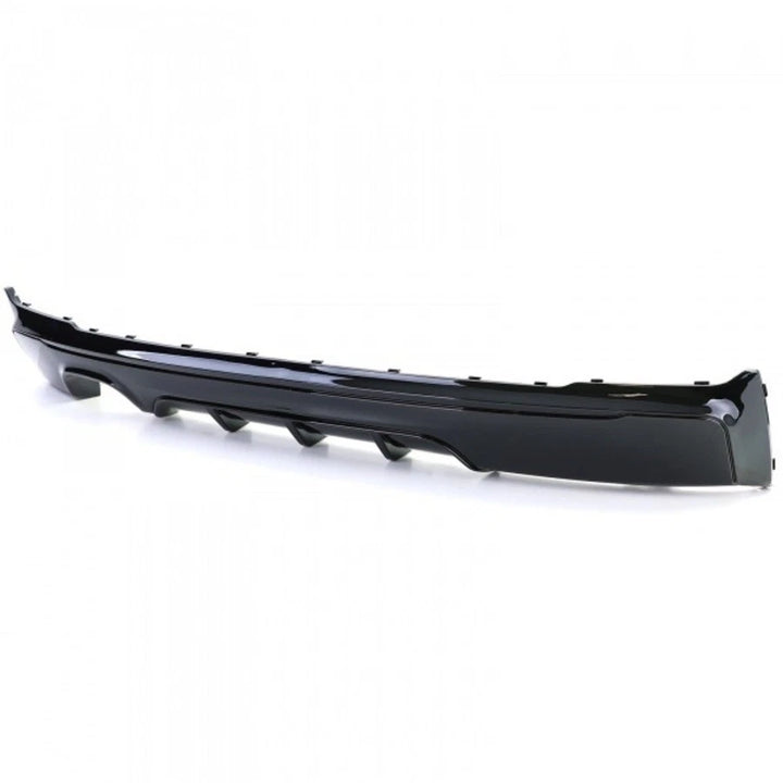 BMW F23 Convertible M Sport gloss black rear diffuser dual left exit angle shot