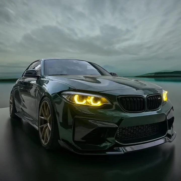 BMW F22 Coupé LCI LED headlight with yellow daytime running light