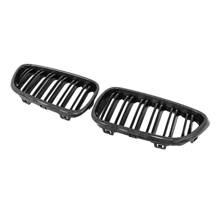 BMW F87 M2 F22 F23 2 Series carbon fibre kidney grilles double slat