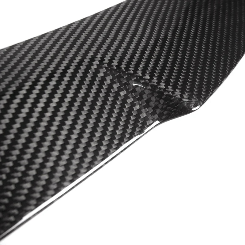 BMW F22 dry carbon fibre spoiler V3 close-up showing weave