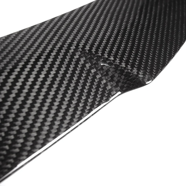 BMW F22 dry carbon fibre spoiler V3 close-up showing weave