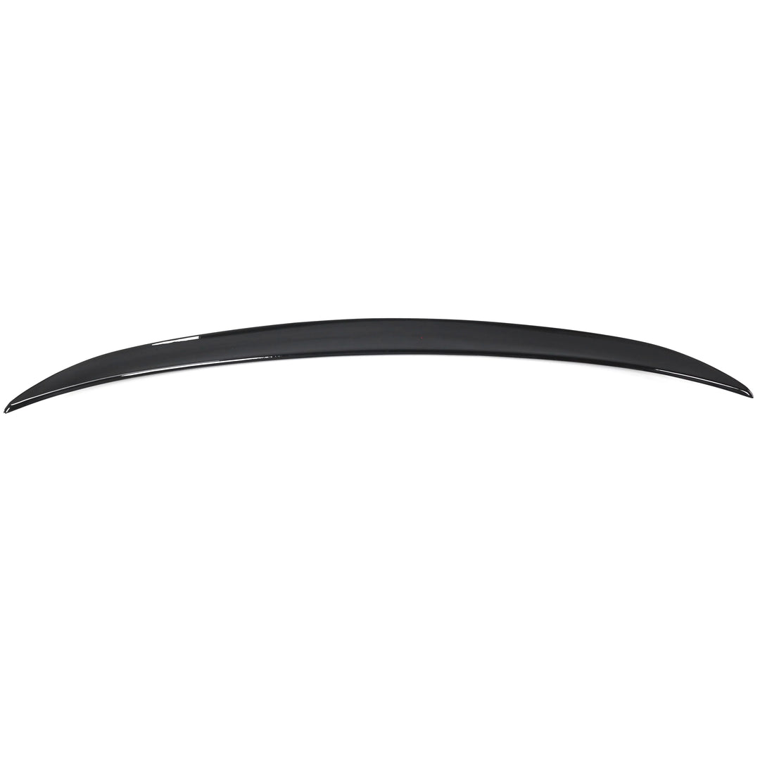 BMW F30 M Sport gloss black lip spoiler — top profile view