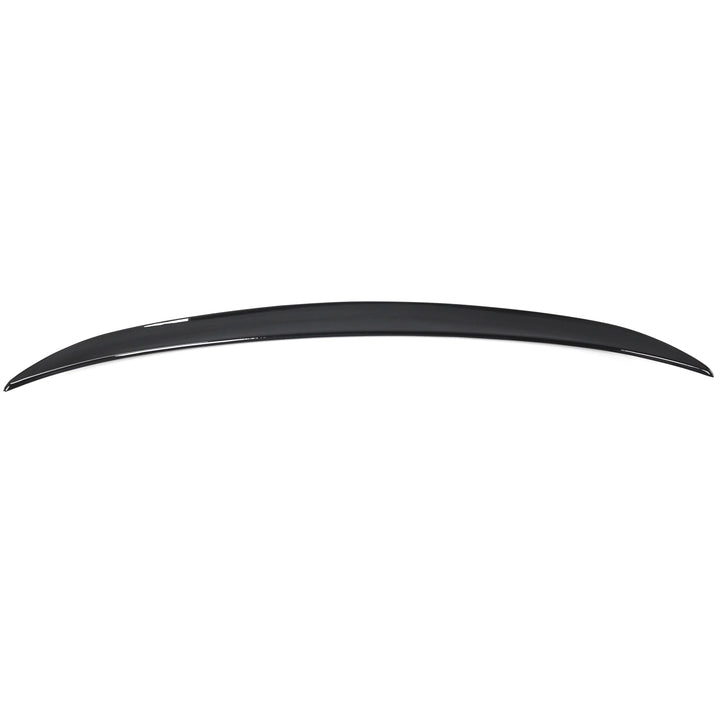 BMW F30 M Sport gloss black lip spoiler — top profile view