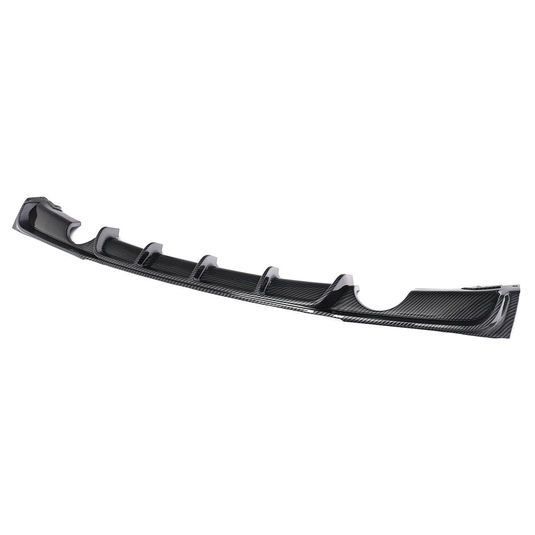 Carbon fibre look ABS rear diffuser for BMW F30 M Sport dual exit