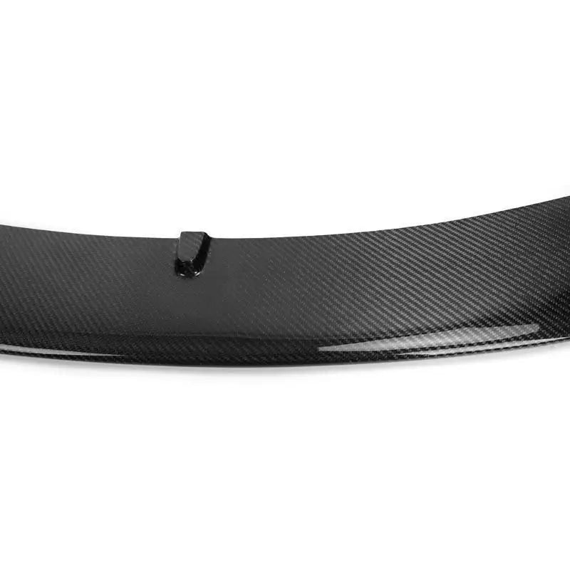 Carbon fibre front splitter for BMW F30 M Sport showing weave pattern close up