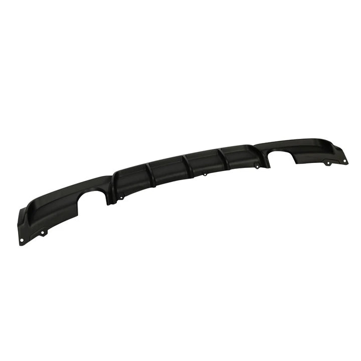 BMW F30 3 Series gloss black diffuser rear view dual exit