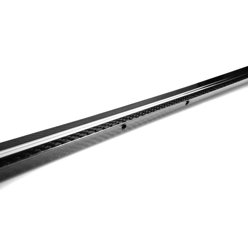 BMW F30 dry carbon fibre spoiler V2 close-up showing weave