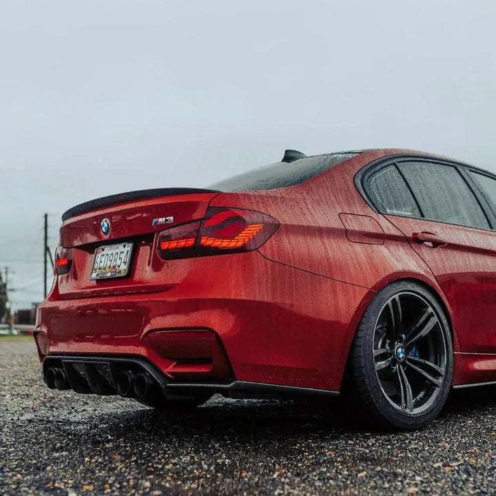 BMW M3 F80 dry carbon fibre spoiler V2 installed