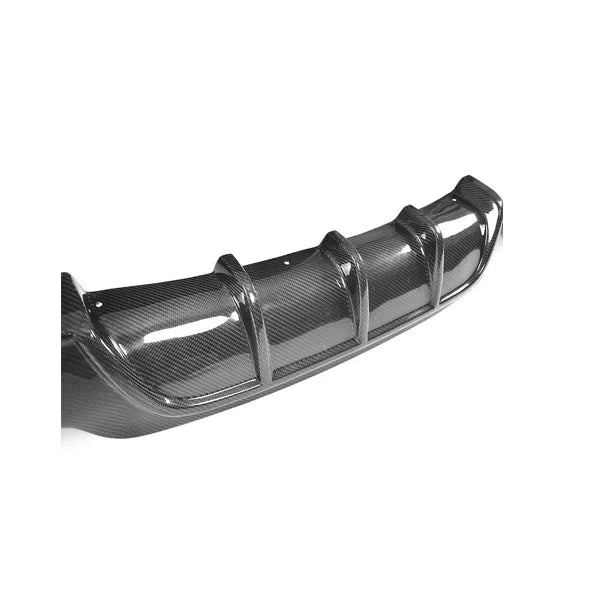 Carbon fibre diffuser V2 for BMW F32 M Sport showing weave