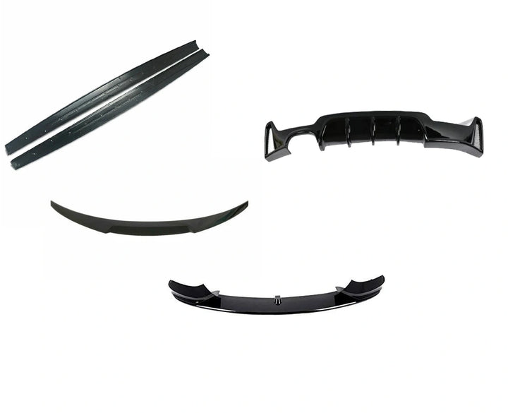 BMW F32 F33 F36 gloss black body kit V1 dual left exit