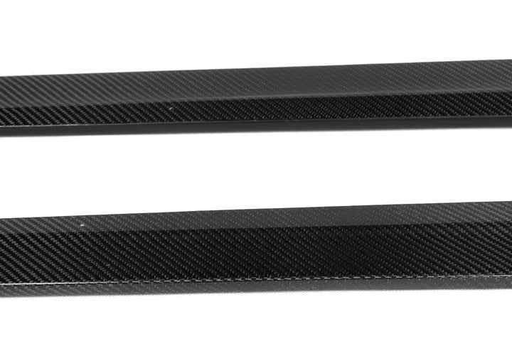 Carbon fibre side skirt for BMW F32 M Sport showing weave