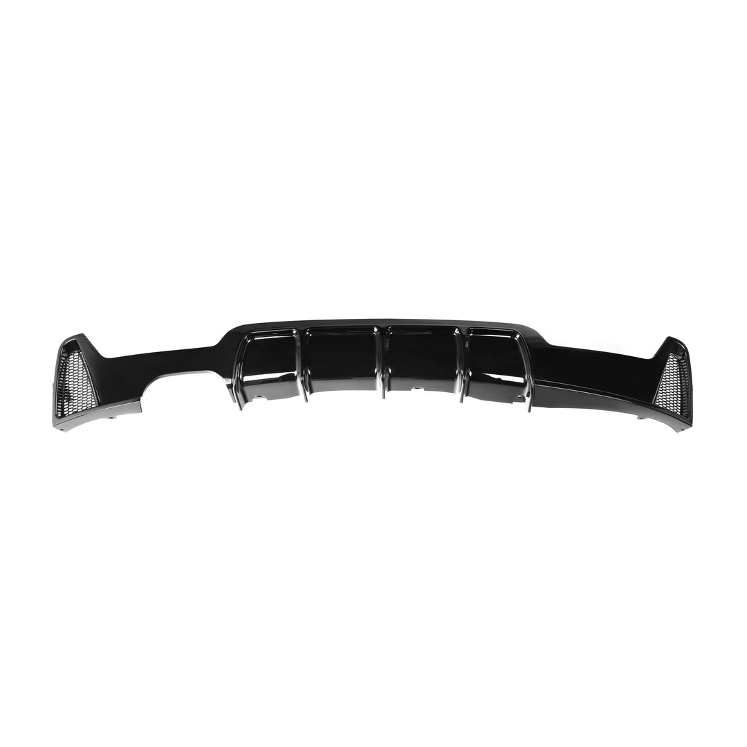 BMW F32 F33 F36 gloss black rear diffuser twin left exit