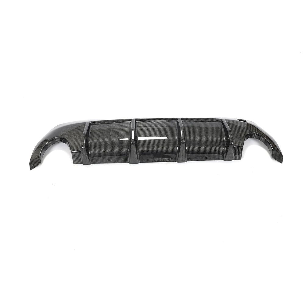 Carbon fibre rear diffuser for BMW F40 M Sport showing weave