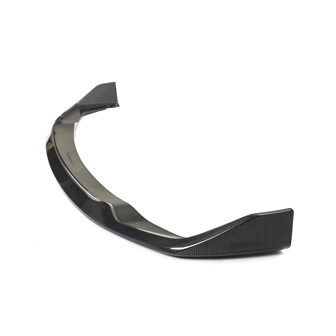 Carbon fibre front splitter for BMW F40 M Sport showing weave