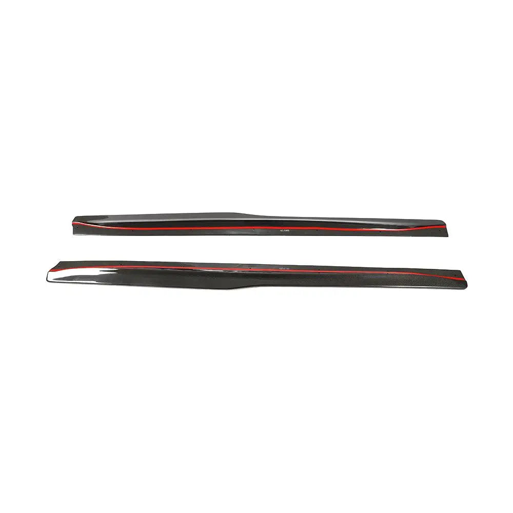 Carbon fibre side skirt V1 for BMW M3 F80 showing weave