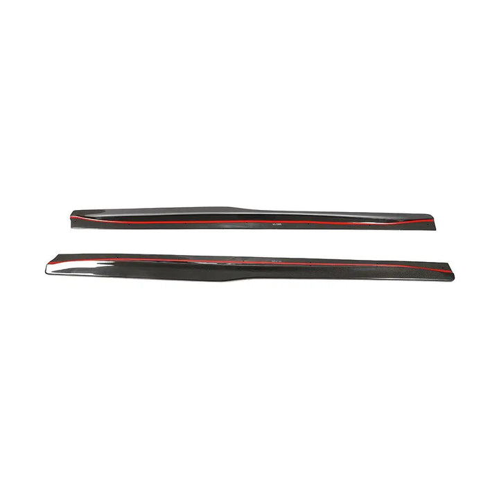 Carbon fibre side skirt V1 for BMW M3 F80 showing weave