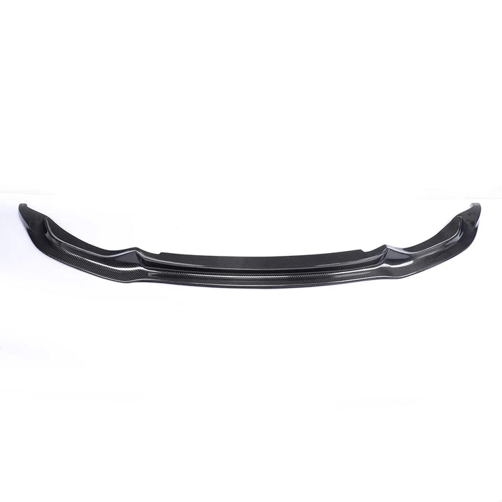 Carbon fibre front splitter V2 for BMW M3 F80 showing weave