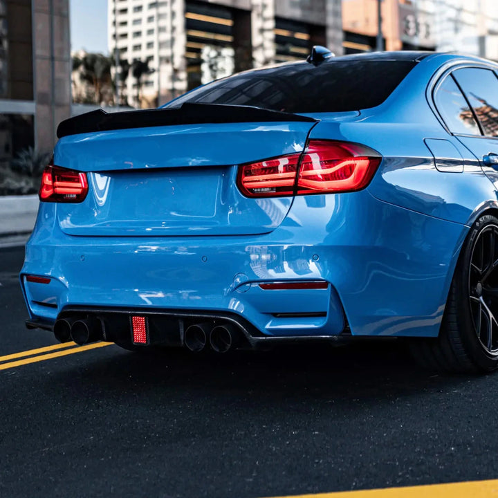 BMW M4 F82 diffuser with central brake light installed