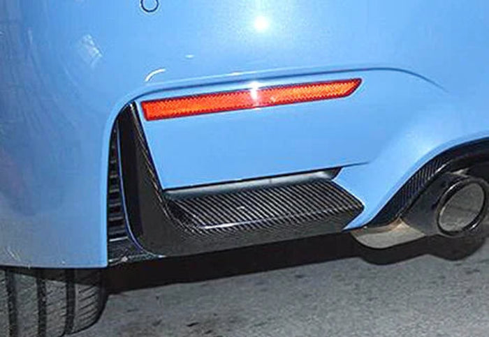 Carbon fibre rear vent canard for BMW M4 F82 fitted inside vent